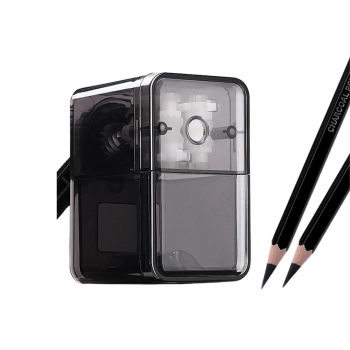 Temperówka Strugaczka Na Korbkę Z Pojemnikiem Czarna