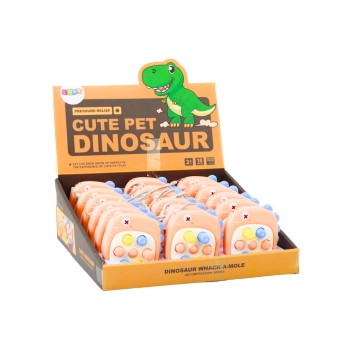 Gra Zręcznościowa Whack A Mole Literki Dinozaur Pomarańczowa