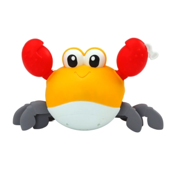 Zabawka Do Kąpieli Nakręcany Krab Chodzi Pływa Niebieski Żółty