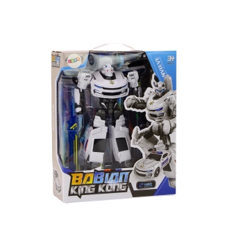 Auto-Robot 2w1 Transformacja Samochód Policyjny Biały