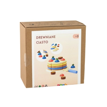 Drewniane Ciasto Tort Kawałki 8 ele.