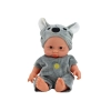 Mała Lalka Bobas Siwe Ubranko Czapeczka Koala