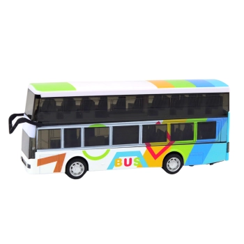 Autobus Dwupiętrowy Z Napędem Metalowy Kolorowy Światła Dźwięki