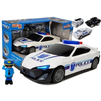 Auto Policyjne Schowek Garaż 2w1 Policjant Małe Autka Dźwięk Światła