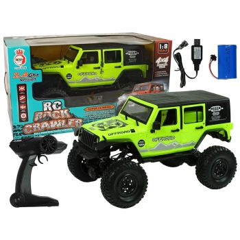 Auto Terenowe Rock Crawler 2.4 GHz Zielone Amortyzatory 4x4