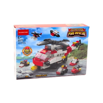 Klocki Konstrukcyjne Helikopter 6w1 Zestaw DIY Pojazdy 117 ele.