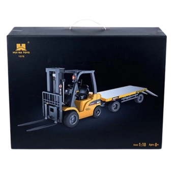 Wózek Widłowy Przyczepa Zdalnie Sterowany Pilot Pomarańczowy 1:10 R/C