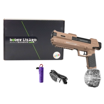 Pistolet Broń Na Wodę Automatyczny Brązowy Przeźroczysty Pojemnik