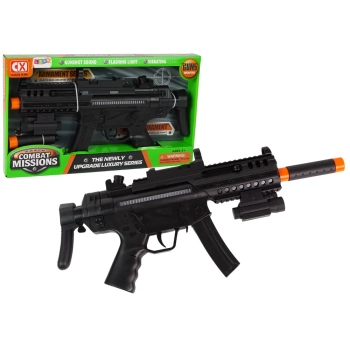 Duży Pistolet Karabin Maszynowy na baterie Światło Dźwięk Wibracje