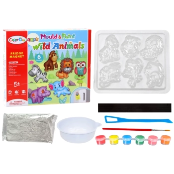 Zestaw Kreatywny DIY Magnesy z Gipsu Zwierzątka