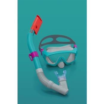 Zestaw Do Nurkowania Maska, Rurka, Płetwy Niebieski Bestway 25020