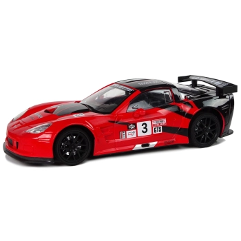Auto Sportowe Wyścigowe R/C 1:18 Corvette C6.R Czerwony 2.4 G Światła