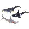 Figurki Pojazdy Zwierzęta Morskie Napęd Frykcyjny Rekin Orka 6 Szt