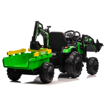 Koparka Z Naczepą Na Akumulator SX2068 Zielona