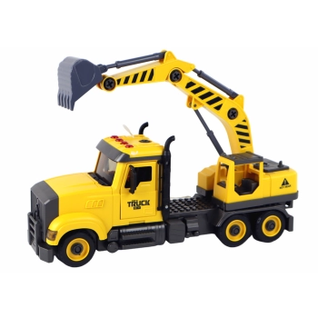 Auto Ciężarówka Do Składania z Dźwigiem Żółta
