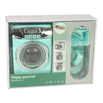 Zestaw AGD Pralka Żelazko Wieszaki Deska Do Prasowania Miętowy