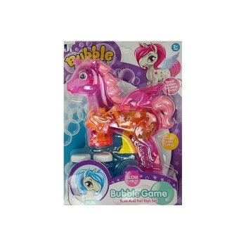 Pistolet do baniek mydlanych jednorożec różowy