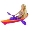 Zestaw Lalka Akcesoria Kajak Pomarańczowy