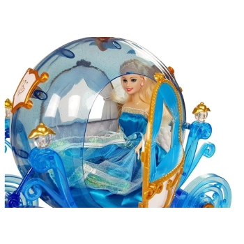 Zestaw Lalka w Karocy Koń do Czesania Niebieska