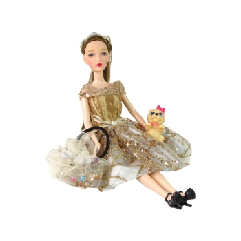 Lalka Dla Dzieci Emily z Pieskiem Długie Włosy