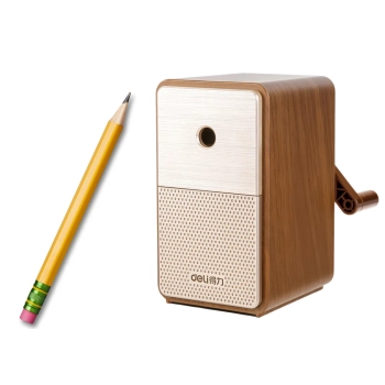 Strugaczka Na Korbkę Z Pojemnikiem Regulacja Ostrza Brązowa