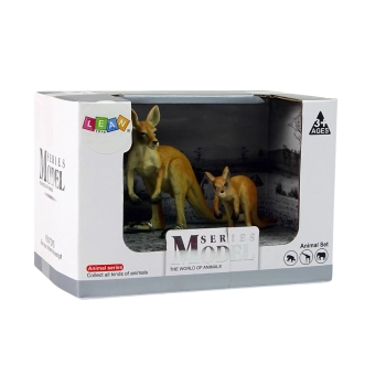 Zestaw 2 figurek Kangur z młodym Kangury Zwierzęta Świata