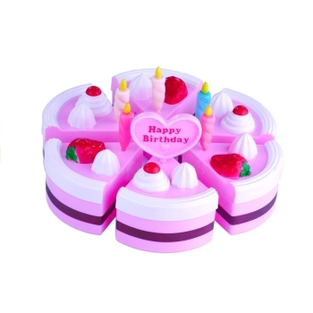 Duży Zestaw Serwis Urodzinowy Tort 32 Elementy