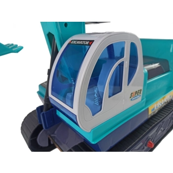 Duża Koparka Jeździk Koparka Budowa Kask Zielona