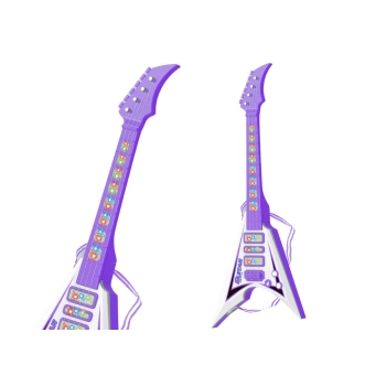 Gitara Elektryczna Dla Dzieci Światła Melodie Fioletowa