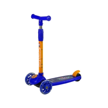 Hulajnoga Balansowa Trójkołowa Cienkie Świecące Koła Granatowa Kot