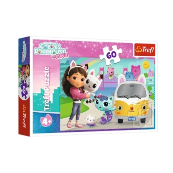 Puzzle - 60 - Gabi i kocie przygody - Koci Domek Gabi Film - Trefl 17415