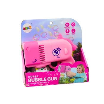 Pistolet Na Bańki Mydlane Światła Dinozaur Różowy