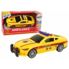 Sportowe Auto Ambulans Światła Dźwięk Żółty Napęd