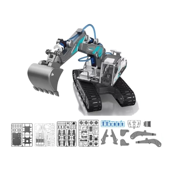 Koparka Hydrauliczna Gąsiennicowa DIY Do złożenia 130 elementów
