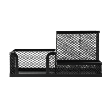 Pojemnik Organizer Na Przybory Biurowe Metalowy Czarny