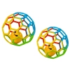 Gumowa Piłka Z Grzechotką Dzwoneczkiem Dla Niemowlaka Kolorowa