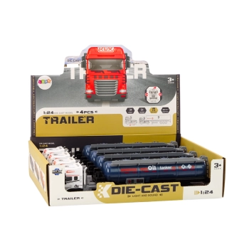 Cysterna Z Paliwem Ciężarówka TIR 1:24 Przyczepa Dźwięki Światła