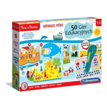 Mówiące Pióro 50 Gier Edukacyjnych Uczę się Bawiąc Język Polski Clementoni 50650