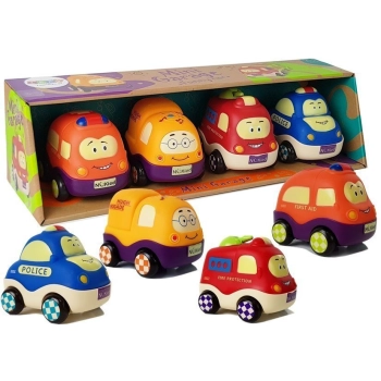 Zestaw Autek Policja Ambulans dla Niemowlaka z Napędem 4el