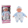 Lalka Bobas Niebieska Piżamka z Misiem Czapeczka Dźwięki