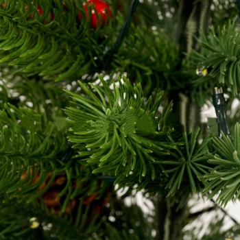 Choinka Ozdobna Dekoracyjna Sztuczna Czerwona Jarzębina Lampki LED 60 x 20 cm