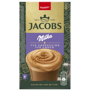 Jacobs Cappuccino Choco Milka w Saszetkach 8x15,8g