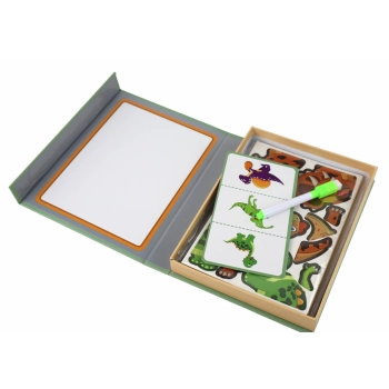 Edukacyjny Zestaw Puzzli Magnetycznych Z Motywem Dinozaurów
