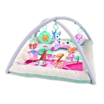 Mata Edukacyjna Zwierzątka Leśne Szaro-Różowa