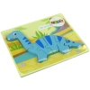 Drewniane Puzzle Dinozaur Brachiosaur Niebieski