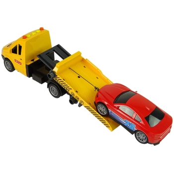 Samochód Transportowy Laweta Autko Rampa Pomoc Dźwięki Światła