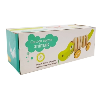 Drewniany Krokodyl na Kółkach 18cm