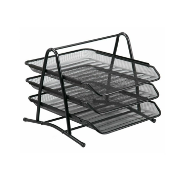 Organizer 3 Szufladki Wysuwane Metalowy Czarny
