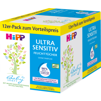 Hipp Ultra Sensitive Chusteczki Nawilżone 624 szt.