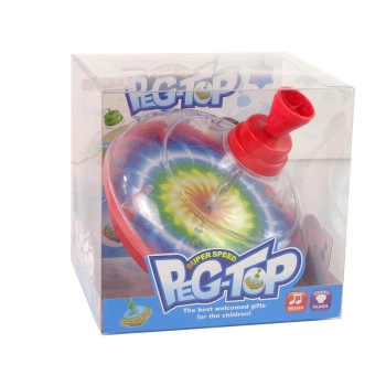 Bączek Do Kręcenia Zabawka Kolory Diody LED Muzyka